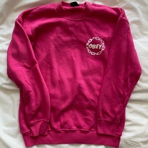 Pink Obey Crewneck Sweatshirt